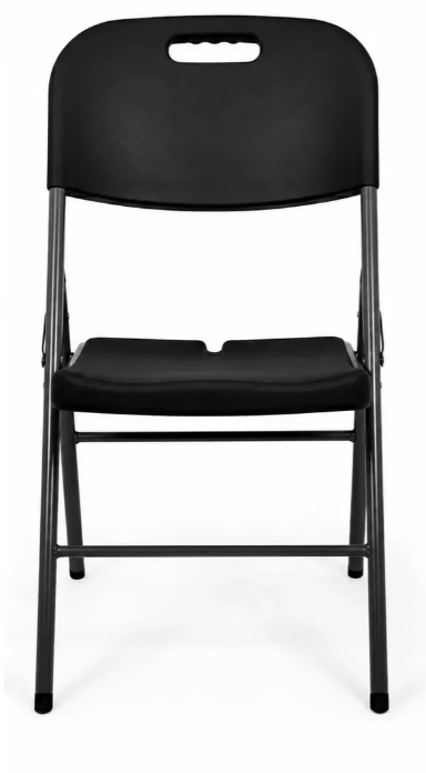Silla negra plegable